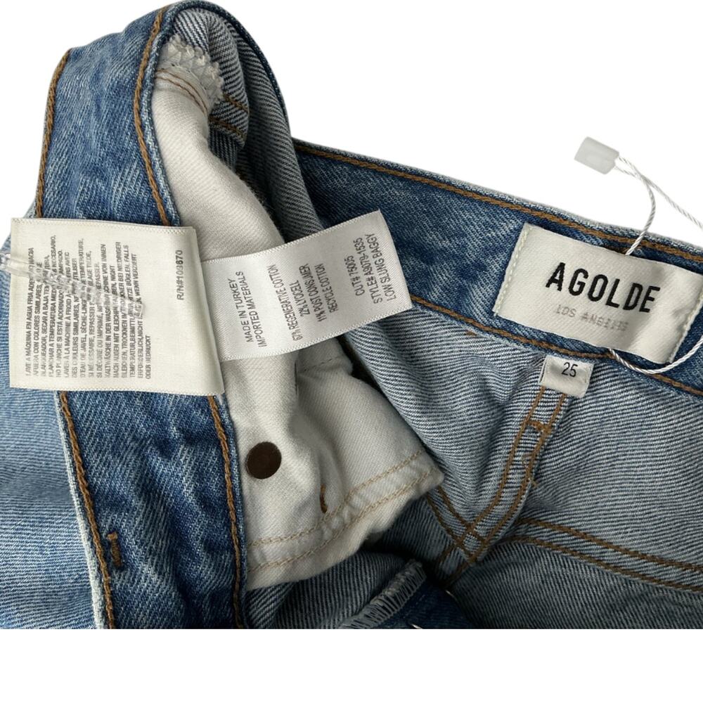 Agolde Relaxed Blue Low Slung Baggy Denim Jeans Size 25 - Picture 4 of 4